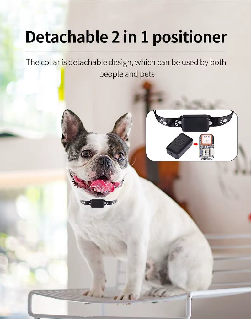 Waterproof Pet GPS Tracker, Location Adjustable Collar, Real-Time Call, Remote Control GPS Locator for Cats and Dogs, GSM, AGPS,