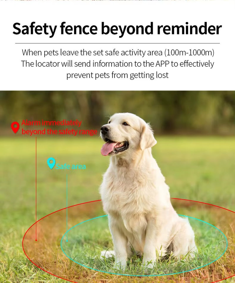 Waterproof Pet GPS Tracker, Location Adjustable Collar, Real-Time Call, Remote Control GPS Locator for Cats and Dogs, GSM, AGPS,